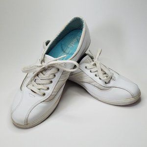 GUC Keds White Leather Emblaze Lace-Up Sneaker 7.5